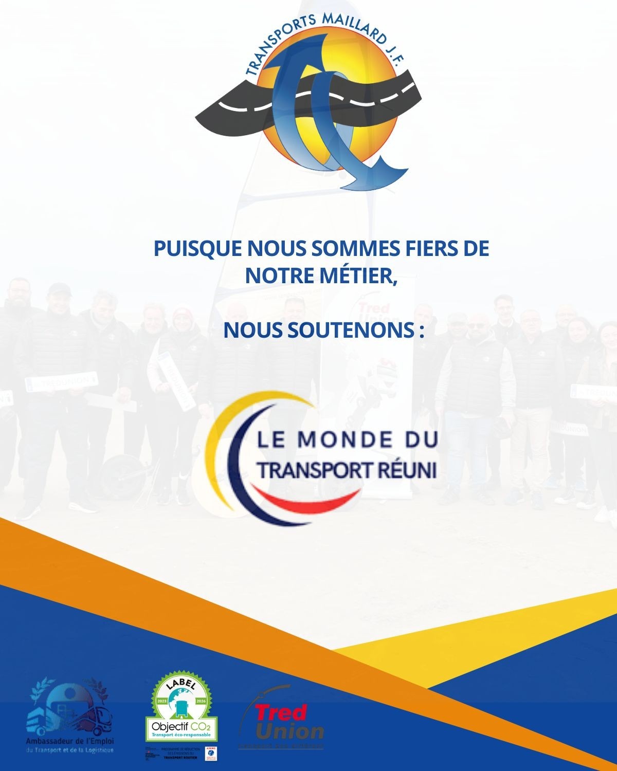 Lire la suite à propos de l’article NOUS SOUTENONS « LE MONDE DU TRANSPORT REUNI »